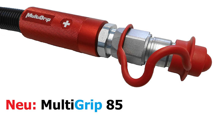Neu: MultiGrip85 - Handgriff und farbliche Kennzeichnung von Hydraulikschlauchleitungen als Baukastensystem